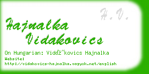 hajnalka vidakovics business card